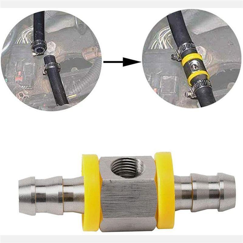 Reliable 3/8 Inch Fuel Line Fuel Pressure T-Fitting Adapter For Fuel Pressure Gauge Sensor Fuel Pressure T-Fitting Adapter,