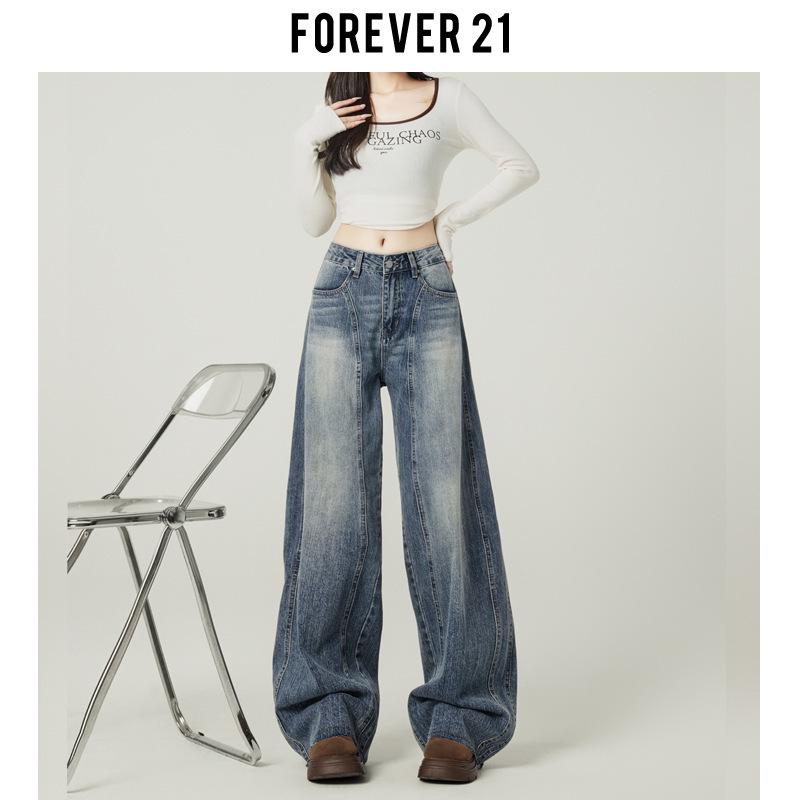 Women s Retro High-Waisted Blue Wide-Leg Jeans - Autumn/Winter 2025 Collection L