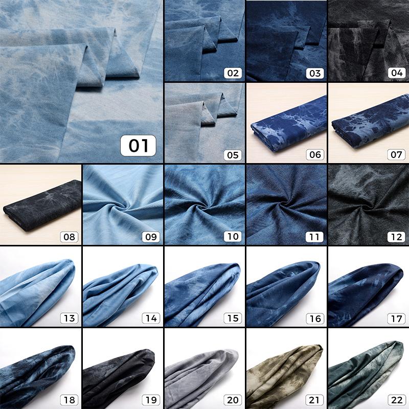 50*140 cm Trendy Džínovina Vázanka Sepraná Silná látka Pro Sukně Džíny Kalhoty Oblečení Šaty Šití Diy Patchwork Materiál