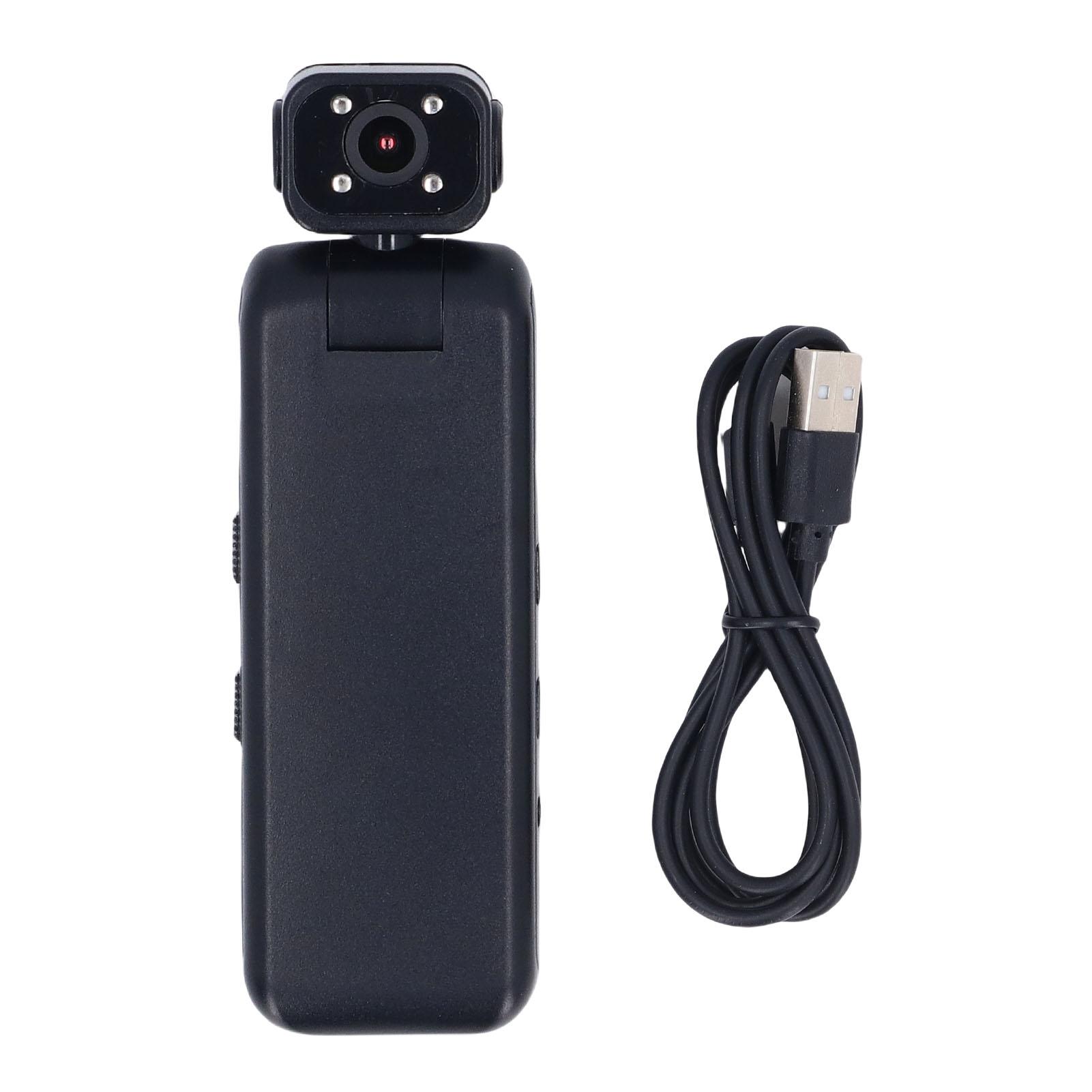 

Wearable Camera 1080P HD 180 Degree Rotatable Lens Motion Detection Night Vision Portable Camcorder