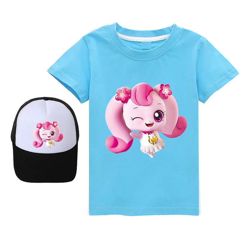 

Kids Tops Cartoon Catche Teenie ping Summer Cotton Baby Girls Short Sleeve Outerwear Boys T Shirt Children Clothes 120