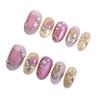 Gilded Pearl Gradient Magic Mirror Cat Eye Oval Nail Tips