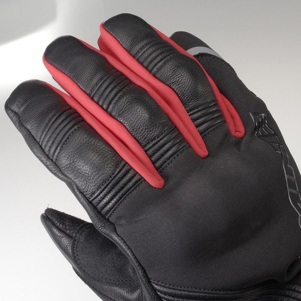 Komine Motorcycle Protective Winter Waterproof and Carbon Fiber Stretch for and Spring Gloves, Black/Red, XL, GK-837 1282, Cold-Resistant, Material,