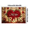 Romantic Red Rose Heart Backdrop,Floral Wall Decor Photography Background for Photo Booths,Parties,Wedding Decorations