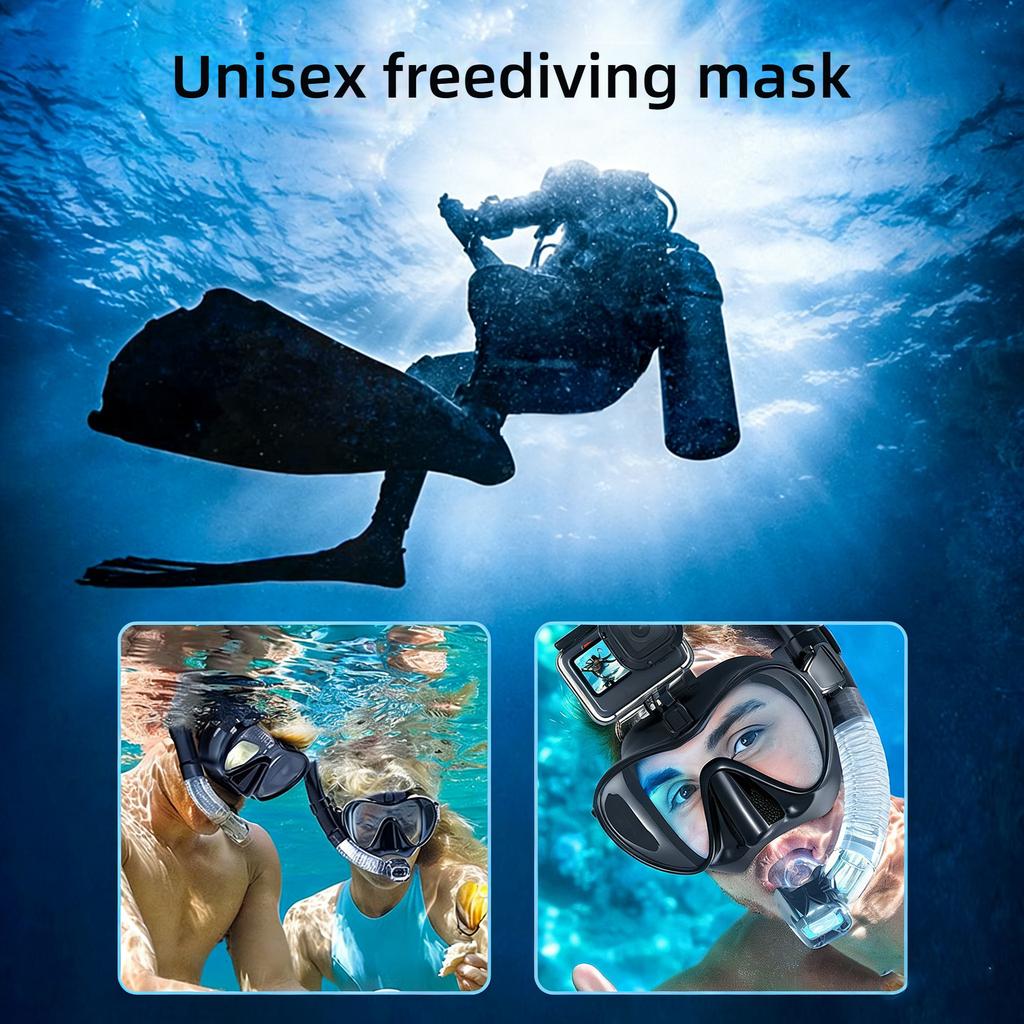 New GoPro Mount, Adjustable Viewing Angle, Floating Diving Mask, Diving Goggles, Respirator, Four-piece Set of Swimming Equipment