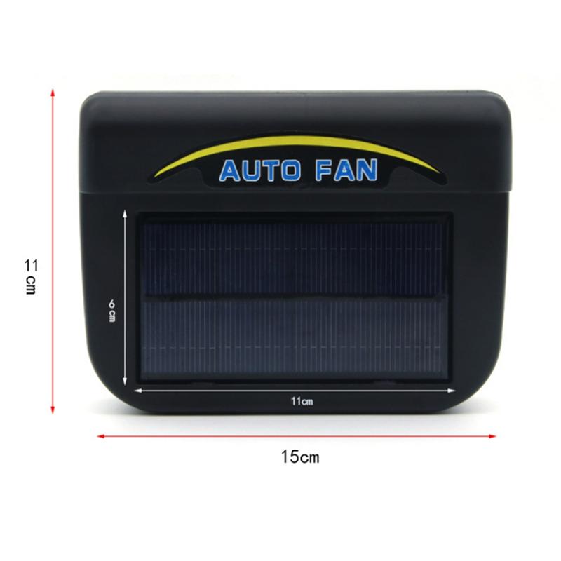 Colder Air Vent Fan Solar Powered Car Auto Window Ventilation Cooling Circulator Cooler Fan