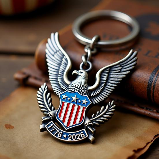 Świętuj 250 lat Amerykańskiej Dumy Brelok w kształcie sowy Flaga USA