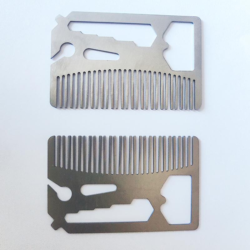 Multi-Tool Card, Stainless Steel Comb, Creative Corkscrew, Hairdressing Comb, Beard Comb