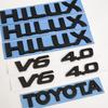 3D Matte Black Toyota Hilux V6 4.0 Letter Emblem Badge Sticker Set for Toyota Hilux 2004-2020 Rear Trunk Exterior Replacement