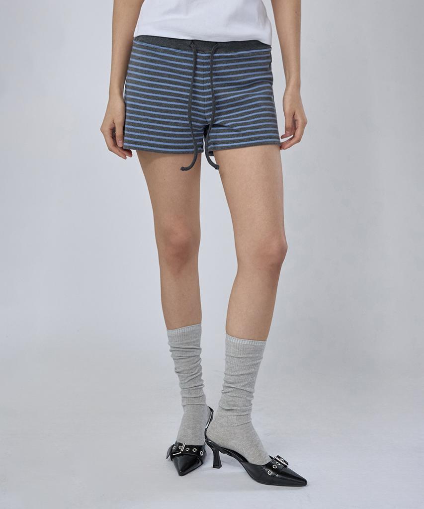 Lense Stripe Micro Shorts Charcoal