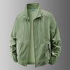 Men's Summer Sun Protection Windbreaker Jacket - Casual Loose Fit, Stand-up Collar, Plus Size.