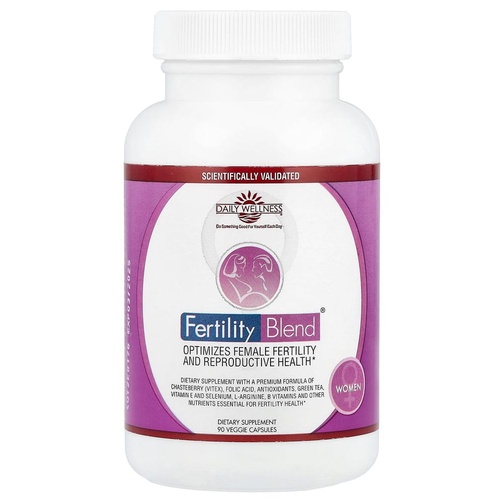 Daily Wellness Company Women's Fertility Blend Veggie Capsules, 90 Counts