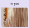 Perruque brune longue et lisse avec frange: Ensemble de tête complète de style européen et américain, à la mode et naturel