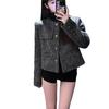 Gray Wool Short Jacket - French Style 2025 Autumn/Winter Women's Fashion