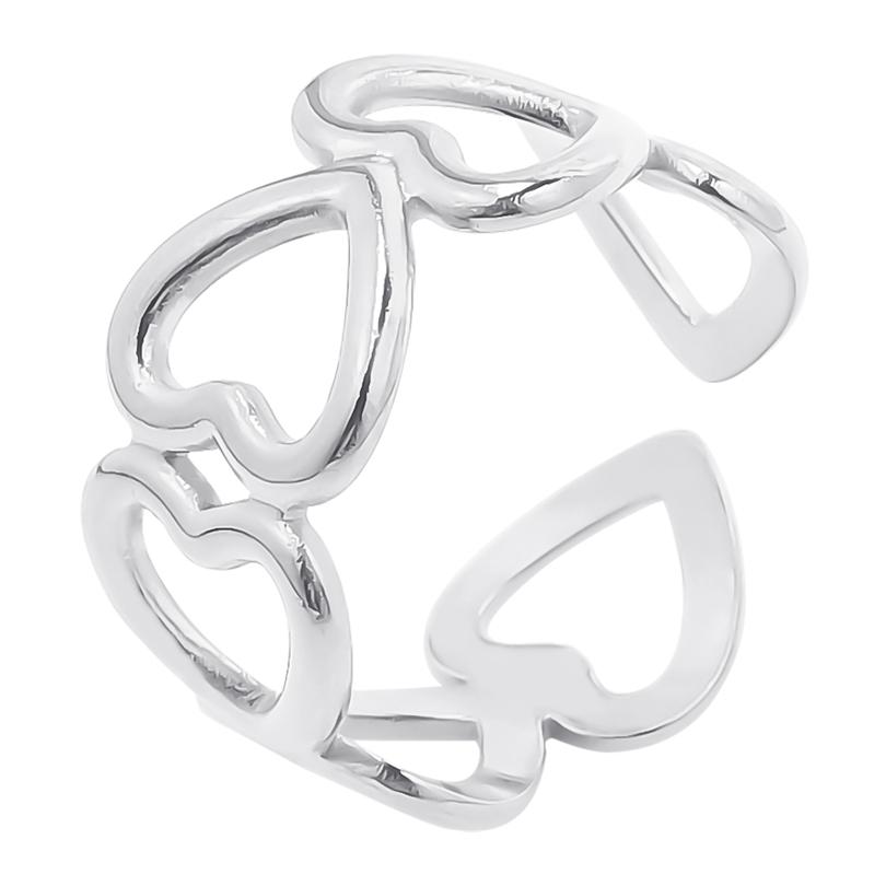 1/5/10pcs Mix Stainless Steel Rings For Women Men Accessories Heart Star Moon Amulet Open Adjustable Ring Vintage Jewelry Anillo