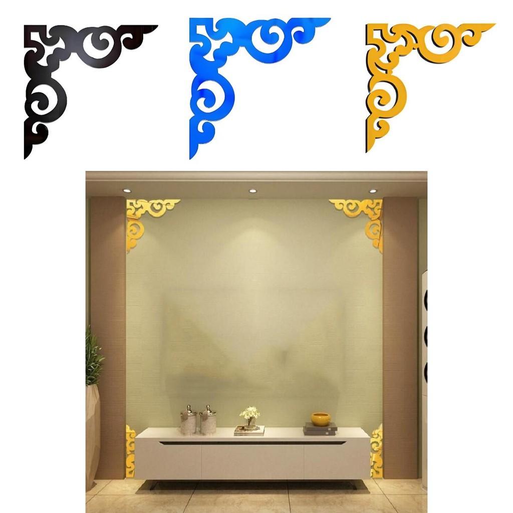 Modern Simple Acrylic Mirror Wall Decal For Bedroom And Living Room Decoration