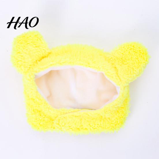 Cat Headwear Pet Headgear Cartoon Shape Super Soft Fastener Tape Non-Fading Ultra-Thick Dress Up Hat Polar Fleece Dog Winter Warm Decor Supplies Puppy
