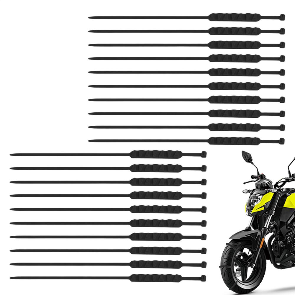 

Zip Snow Chains For Car Tires 20-pieces Anti-Skid Nylon Traction Strap Tire Chains For Winter Truck Ice Skid Travel Road чёрный