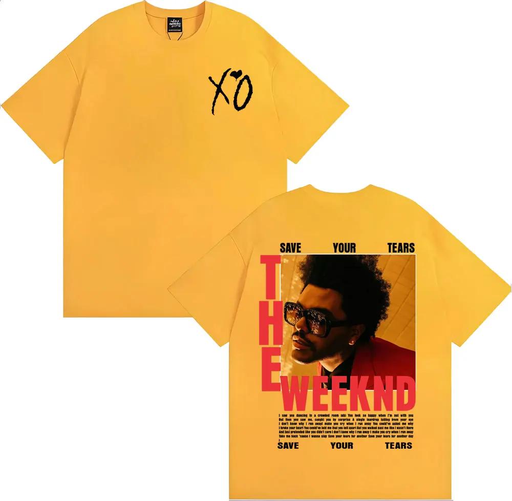 The Weeknd After Hours Til Dawn Europe 2026 T-shirt Men's Women Fashion Hip Hop Street T Shirts Summer Tops Cotton T-shirts