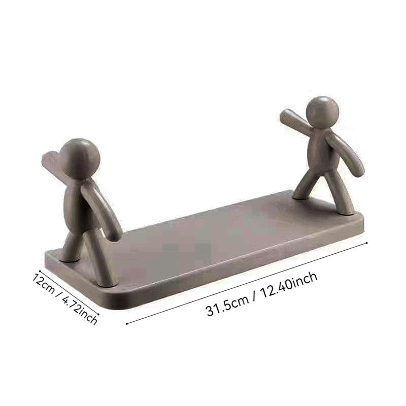 Xiaomi 2025 New Cute White Doll Bathroom Shelf No Drilling Wall Mounted Storage Rack for Cosmetics Waterproof Cute Bath Organizer