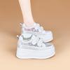 Summer Mesh Breathable Little White Shoes Women's Popular New Velcro Sweet Wind Board Shoes Platform Casual Shoes