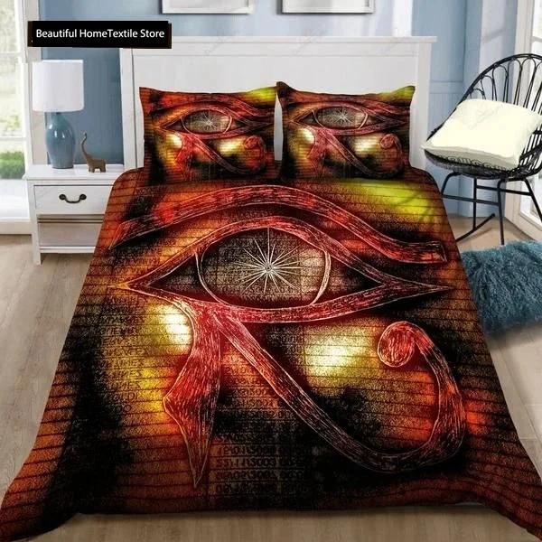 Ancient Egypt Anubis Egyptian Symbol Culture Comfortable Duvet Quilt Cover Pillowcase Bedding Set Children Bedroom Home Textile