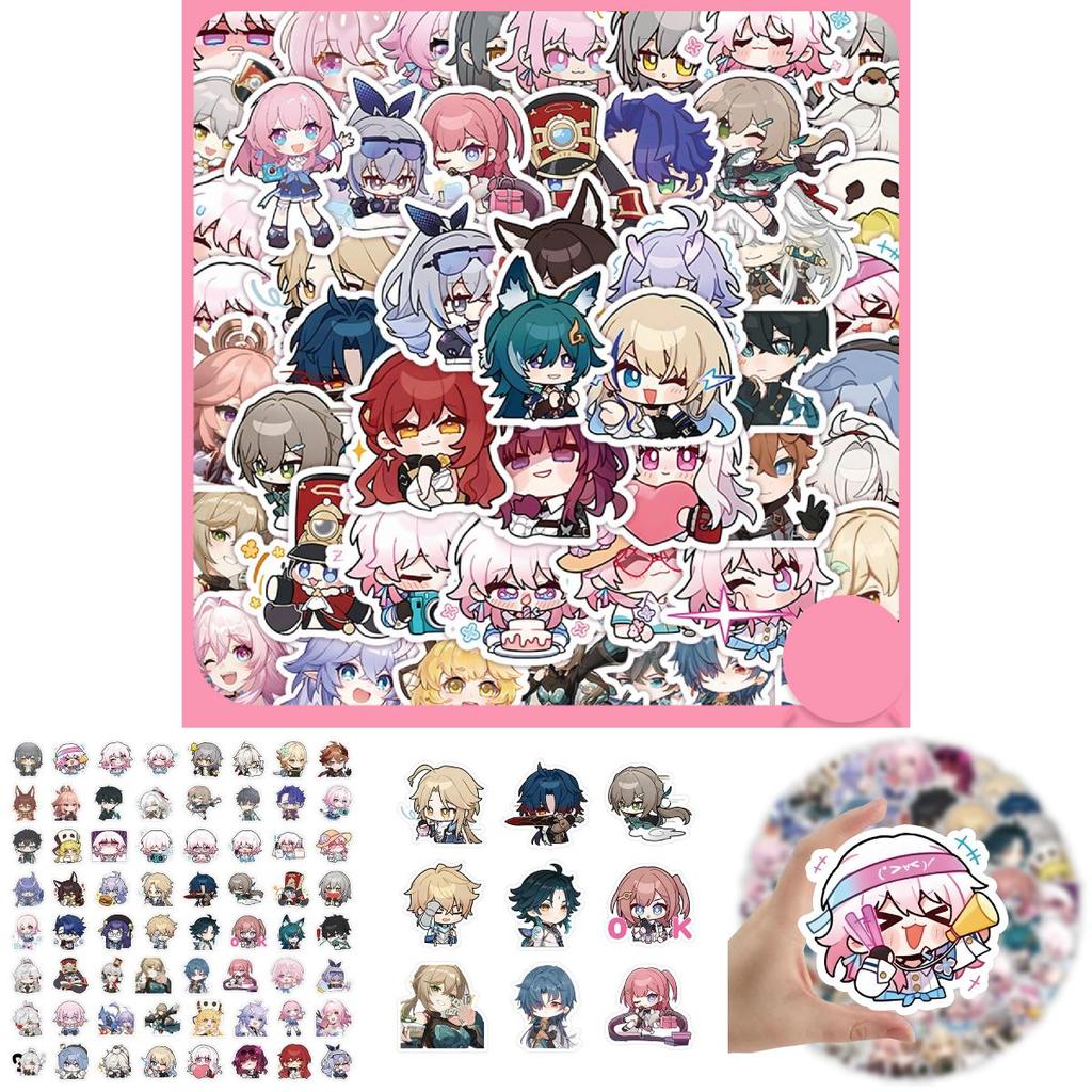 Cute Q-version Characters From Honkai Impact 3 60 High-definition Waterproof Stickers For Scrapbooking And Notebook Decoration
