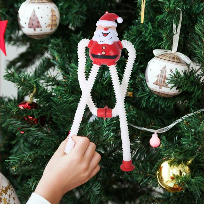 Santa Claus Extendable Pendants Christmas Decoration for Home  Xmas Tree Hanging Ornaments Navidad New   Kids Gifts