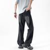 JEEP SPIRIT Men's Retro Straight Wide-Leg Jeans