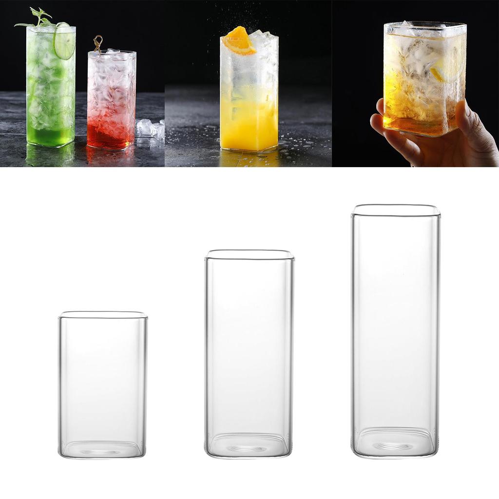 Highball Drinking Cup Tumbler Thickened Borosilicate Tea Mug Suitable for Birthday Gift Party Home