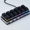 12 Keys Custom Mini Keypad Black With RGB Light USB OSU Programmable Mechanical Keyboard Macropad For Office Gaming E3S9