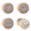 Primary Teeth Wood Baby Tooth Box Fetal Hair Umbilical Cord Preservation Tooth Fairy Box  Kids