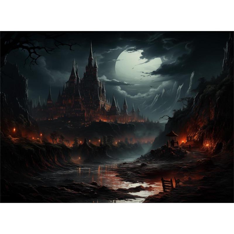 Classic Horror Halloween Pumpkin Skull Dark Academy Fashion Retro Poster Canvas Paintings Wall Art Pictures Home Decor