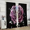 Crystal Rose Patterned Printed Curtains Bedroom Living Room Home Decoration Made Of Polyester Great Decor