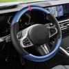 Carbon Fiber Car Steering Wheel Cover, Universal 15 Inch Breathable Anti Slip Steering Wheel Covers, Car Interior Accessories Steering Wheel