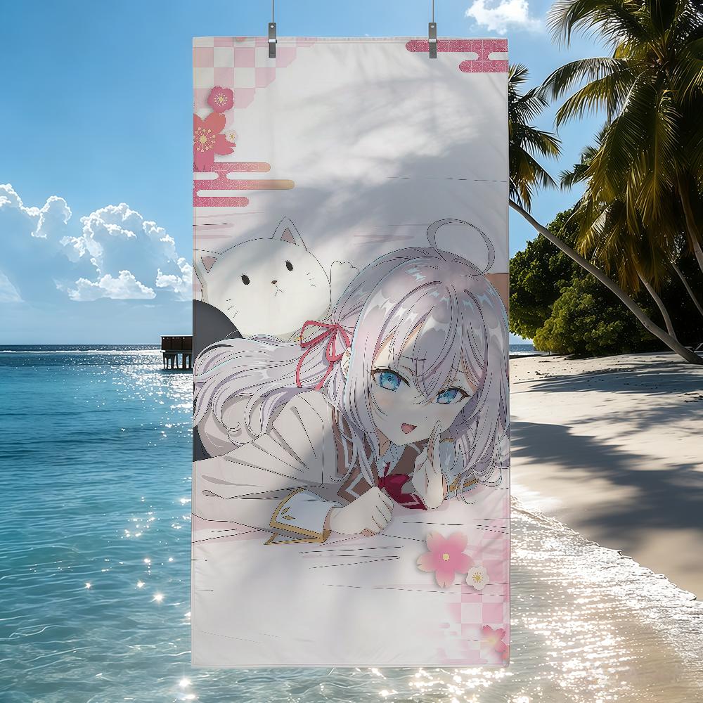 Anime Cute Alya R-Roshidere Towel Soft Pool Gift For Travel Gym Shower Camping Quick Dry Sports Beach Towels