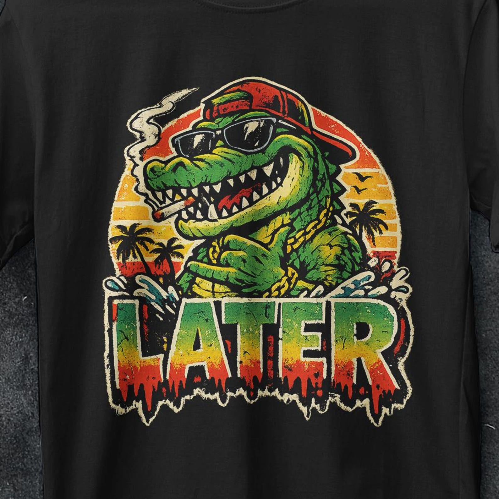 Later gator t shirt, Later Gator Alligator Summer, Funny Graphic Tees, After A While Crocodile shirt, gifts, Crocodile Shirt, After While 3XL