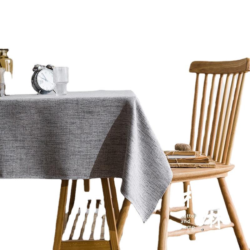 Waterproof And Oil-Proof Cotton And Linen Fabric Rectangular Tablecloth Coffee Table Pad Book Tablecloth Modern Simple Tablecloth