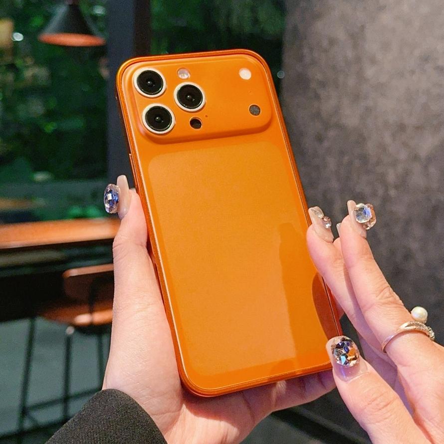 

Metal Alloy Frame Backplane Slim Case for iPhone 16 15 14 13 12 Pro Max Instantly Change Upgrade 17Pro/17 Pro Max Matte Cover iPhone 16 Pro Max