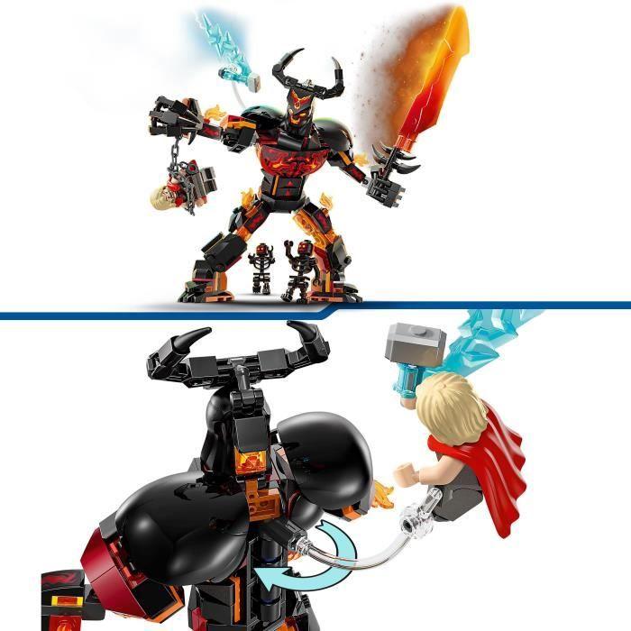 Lego® marvel 76289 figurine de thor contre surtur à construire, set de super-héros
