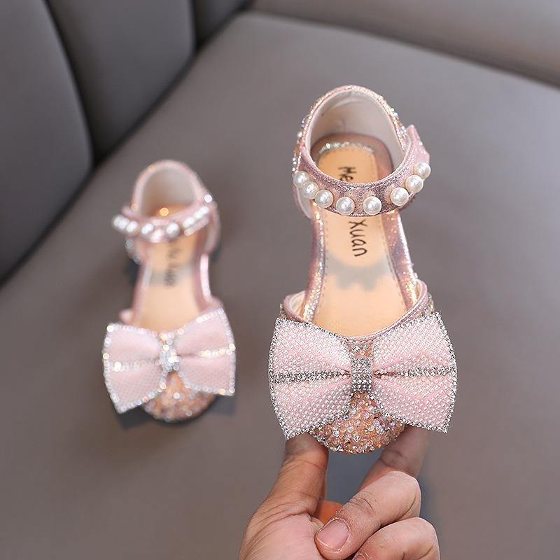 Spring-summer new style Korean-style girls' princess small/medium/large children's flat shoes, dance performance shoes