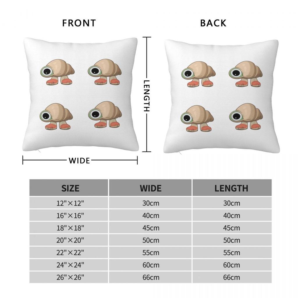 Marcel The Shell Shoes On  Square Pillowcase Cushion Cover Pillow Case Throw Pillow Cover for Home Bedroom Car