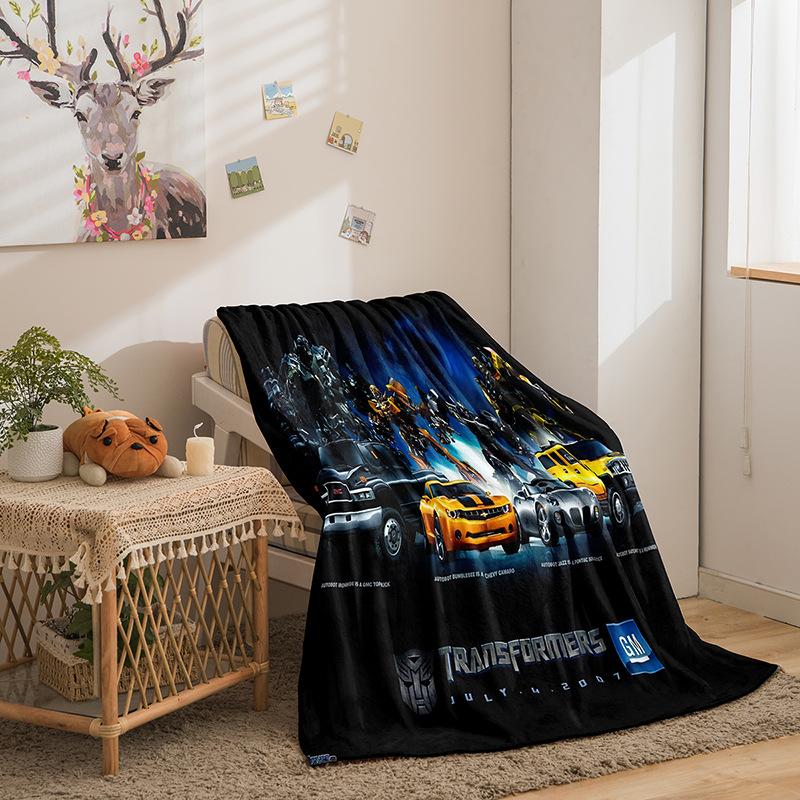 Cartoon Transformers Series Double-Sided Flannel 2D Digital Printing Blanket Blanket