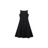 PEACEBIRD Women's Black Pearl Boat Neck Spaghetti Strap Dress