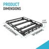 50" x 39" x 4.75" Roof Rack Cargo Basket W/Cross Bars Fit for Car SUV Pickup Truck Van Universal Top Cargo Carrier Metal Luggag