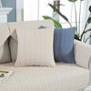 Pure Cotton Stripe Machine Washable Sofa Cover Anti-slip Backside Cushion Living Room Bedside Floor Mat Solid Color Couch Cover