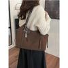 Vintage Frosted Women's Tote Bag  Trendy All-Match Textured Commuter Handbags Solid Color Lady Shoulder Bags
