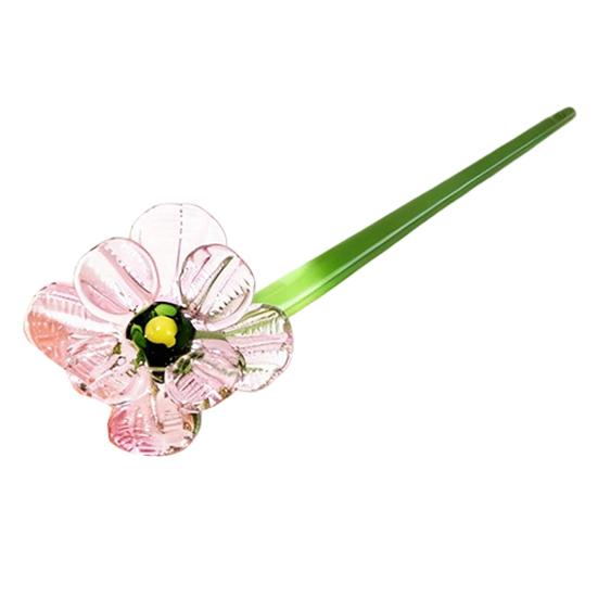 Mini Glas Blumen Dekoration Handgeblasen Kunstkristall Pflanzen Kleine Blumenvase Schmuckstück für Muttertag Geburtstagsgeschenke