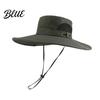 Adjustable Head Circumference Hat Unisex Sun Hat Breathable Wide Brim Fishing Outdoor Quick Dry Cap UV Protection for Men Women Hiking Traveling