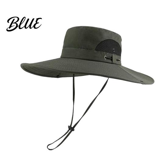 Adjustable Head Circumference Hat Unisex Sun Hat Breathable Wide Brim Fishing Outdoor Quick Dry Cap UV Protection for Men Women Hiking Traveling